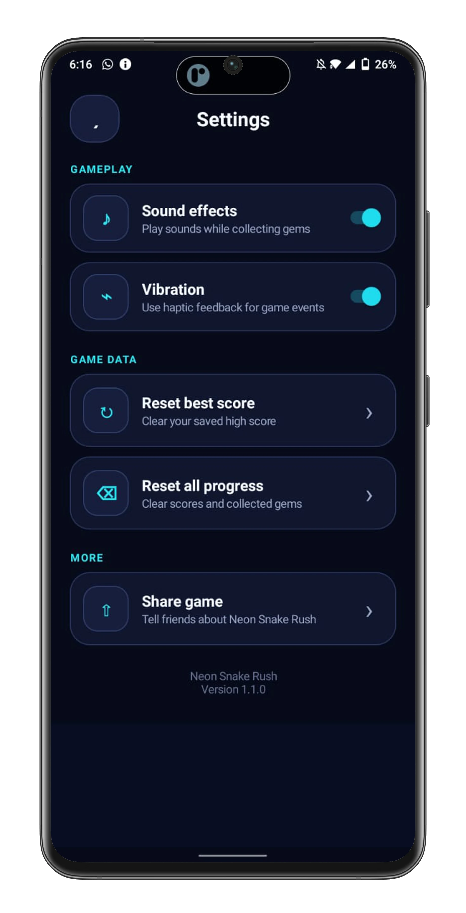 Neon Snake Rush screenshot