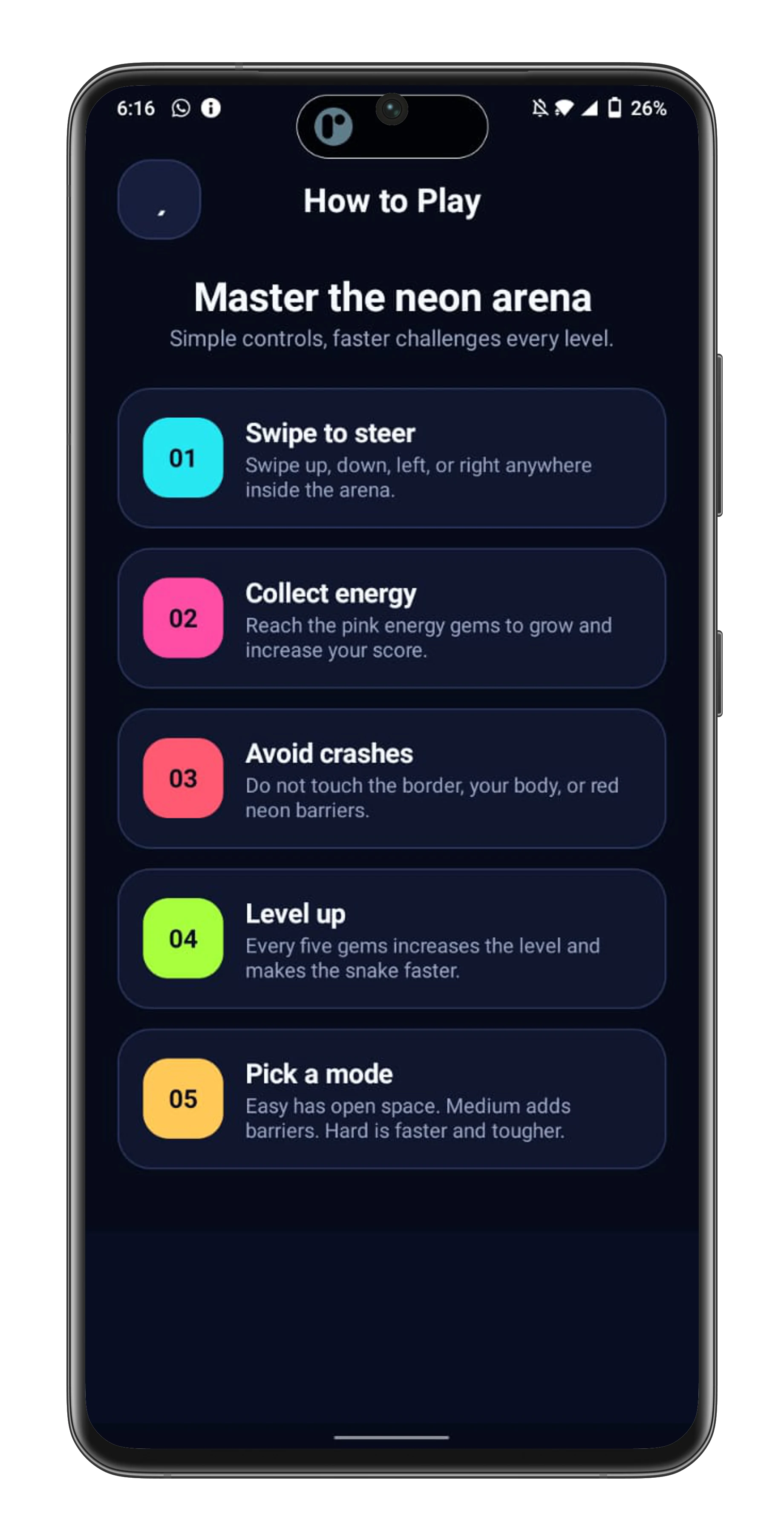 Neon Snake Rush screenshot