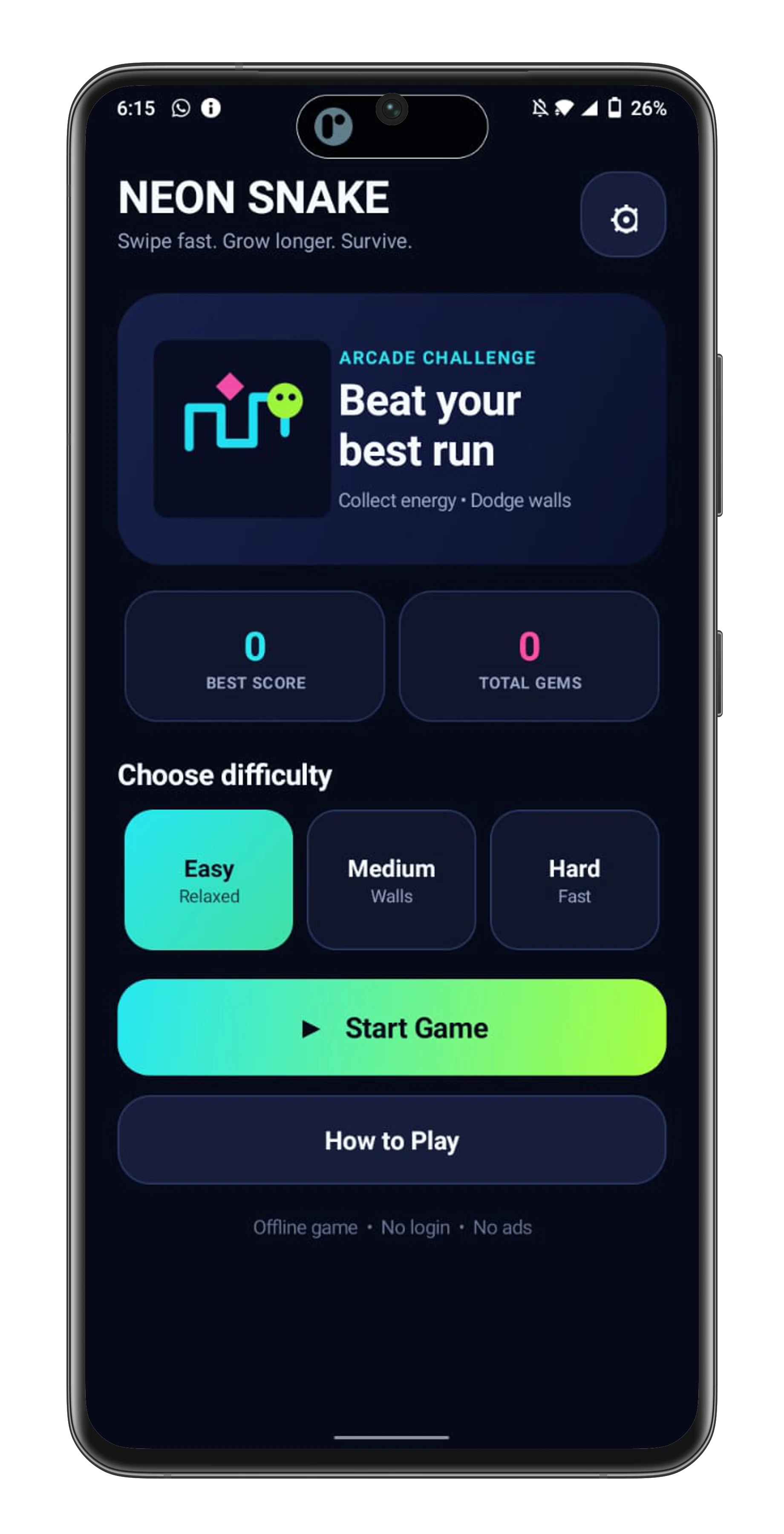Neon Snake Rush screenshot